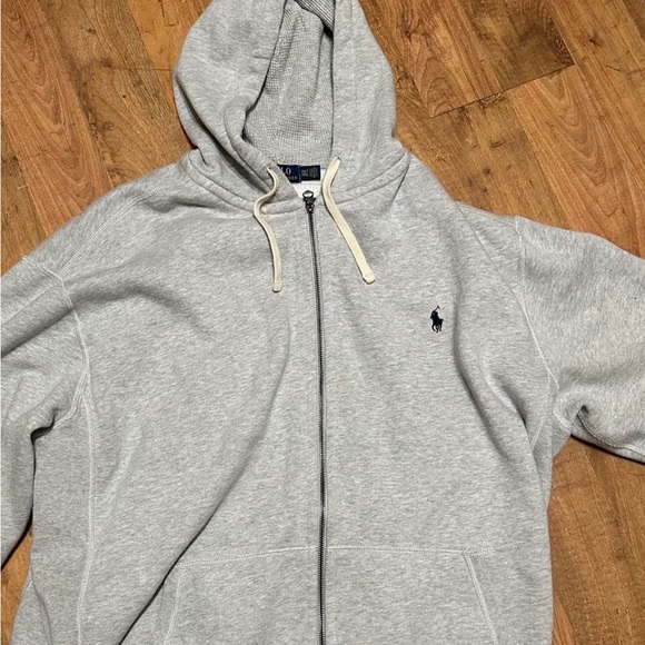 grey polo ralph lauren sweater zip up like new - Picture 1 of 2